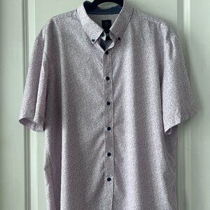 Michael Strahan Short Sleeve Button Down Business Casual Button Up Shirt for Men